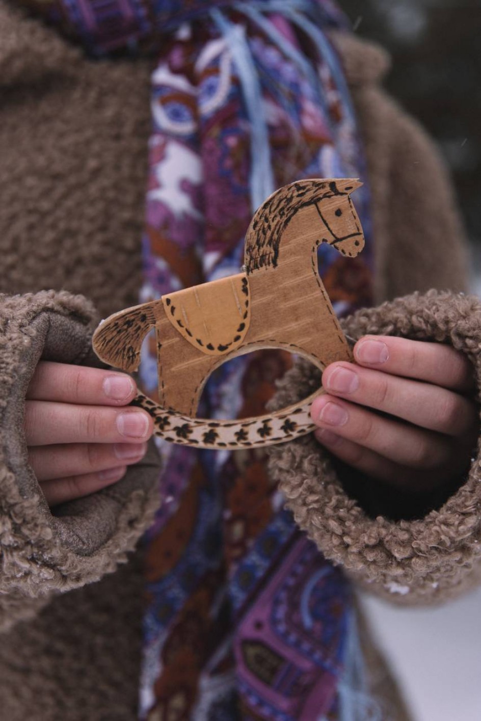 берестяная игрушка "Лошадка"