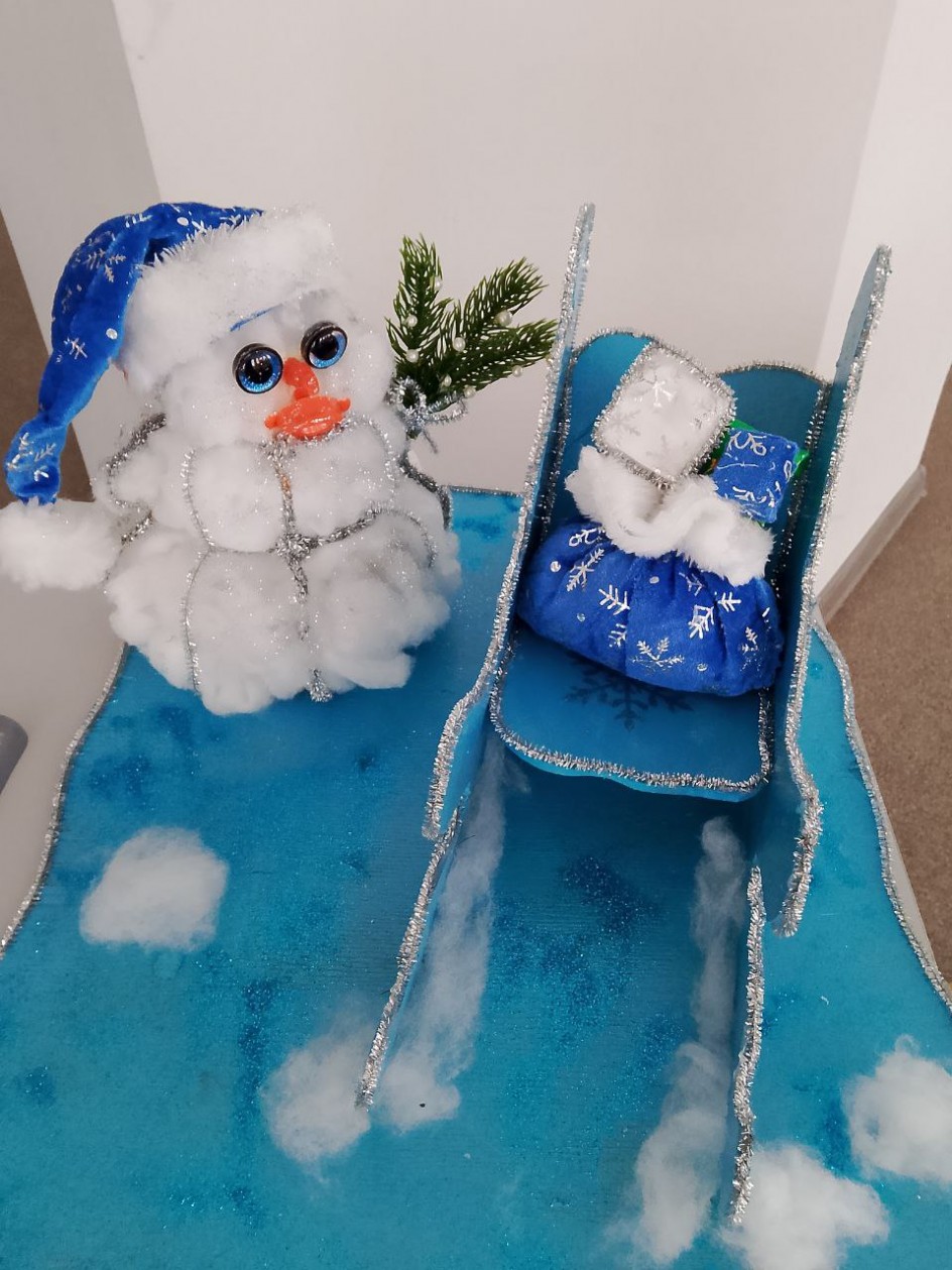 Мой пушистый снеговик