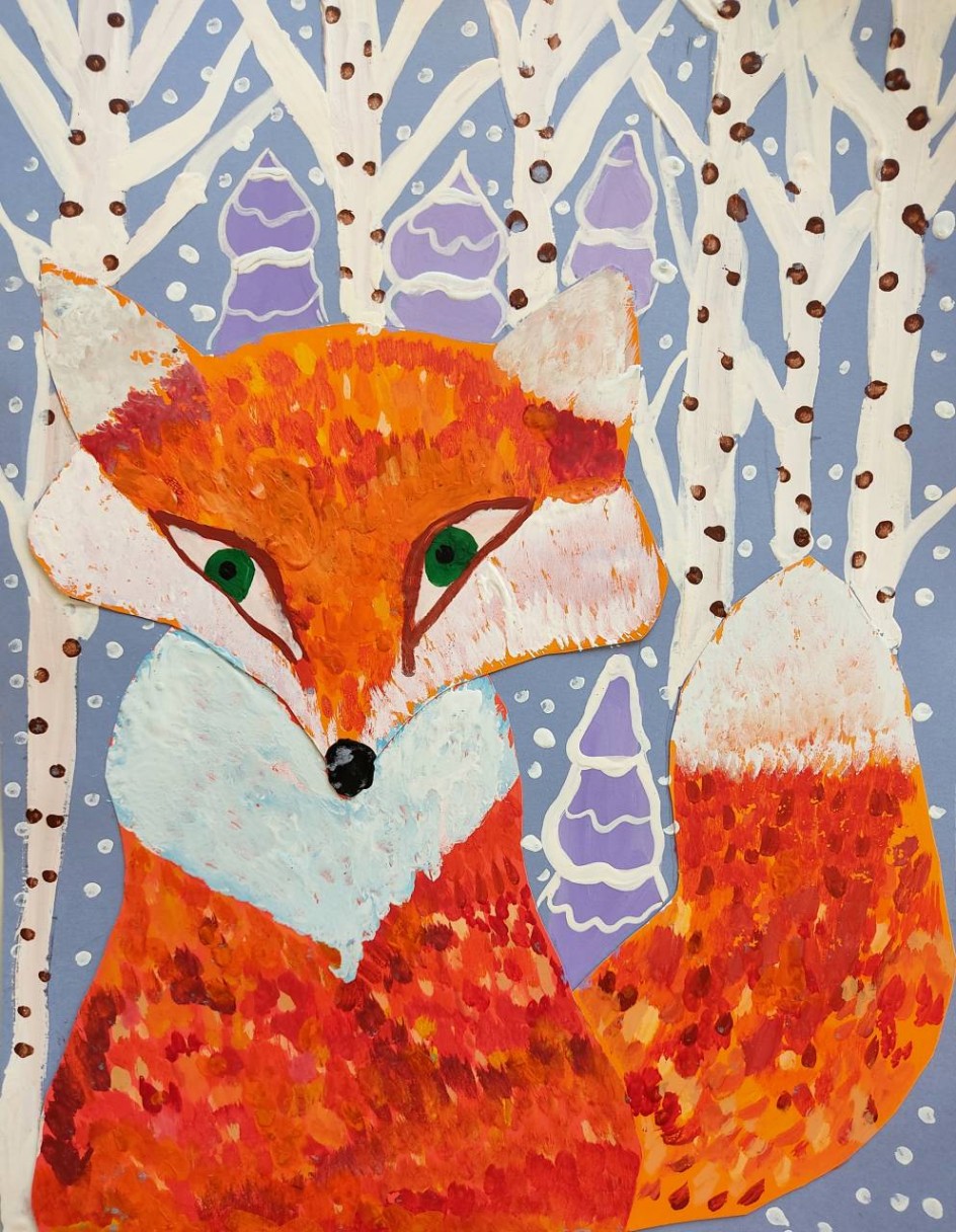 "Лисонька в зимнем лесу"