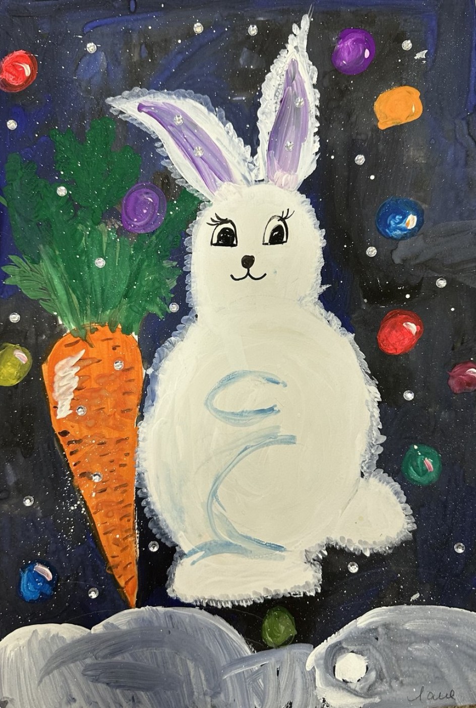 Зимний заяц и морковка счастья