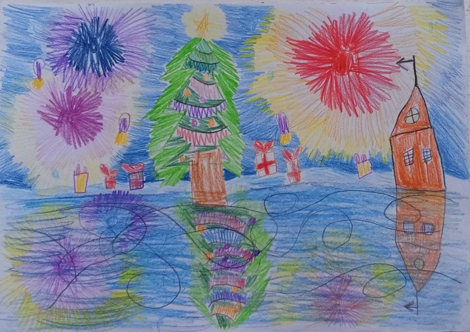 Волшебный каток в новогоднюю ночь