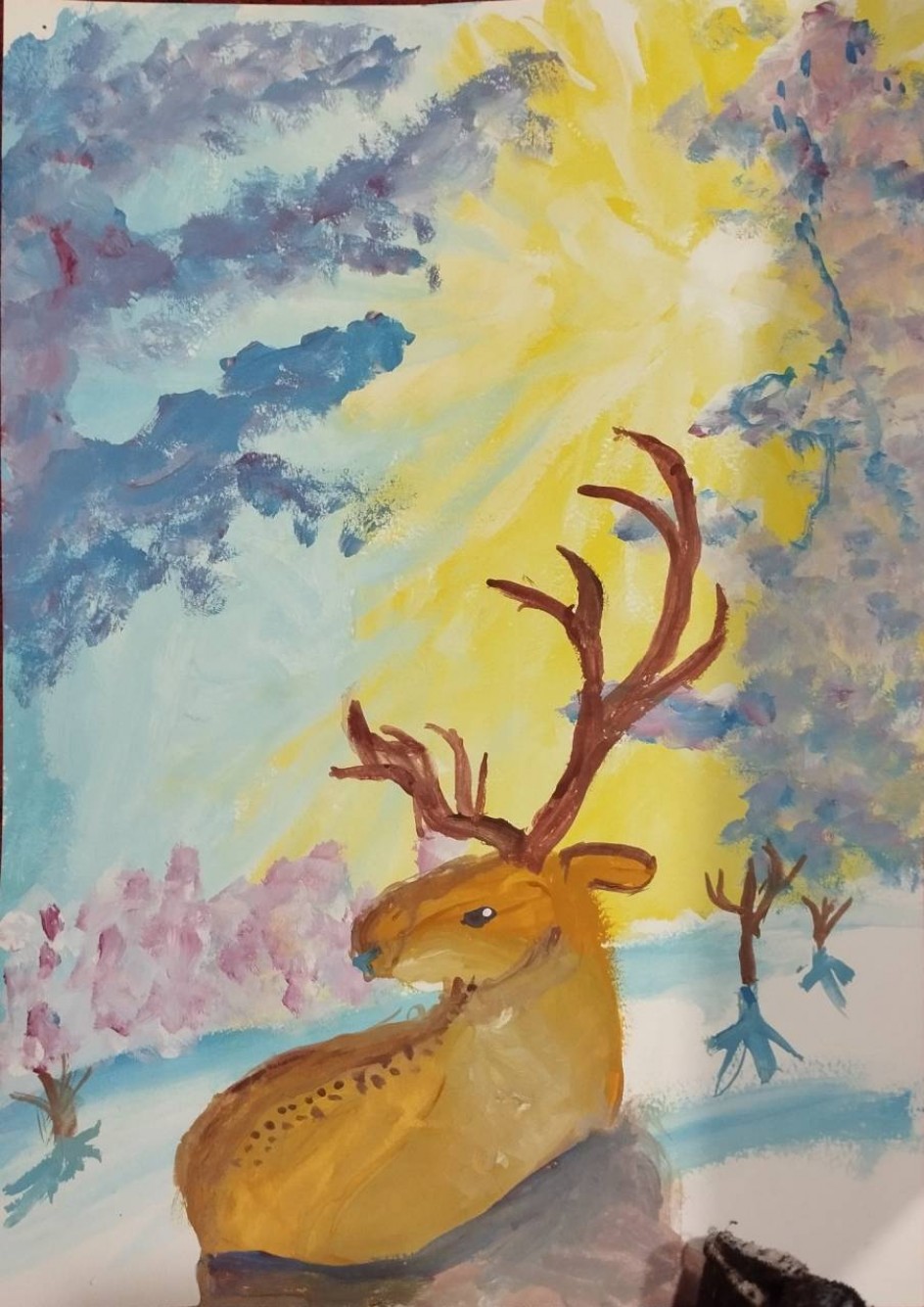 "Олень на снегу"