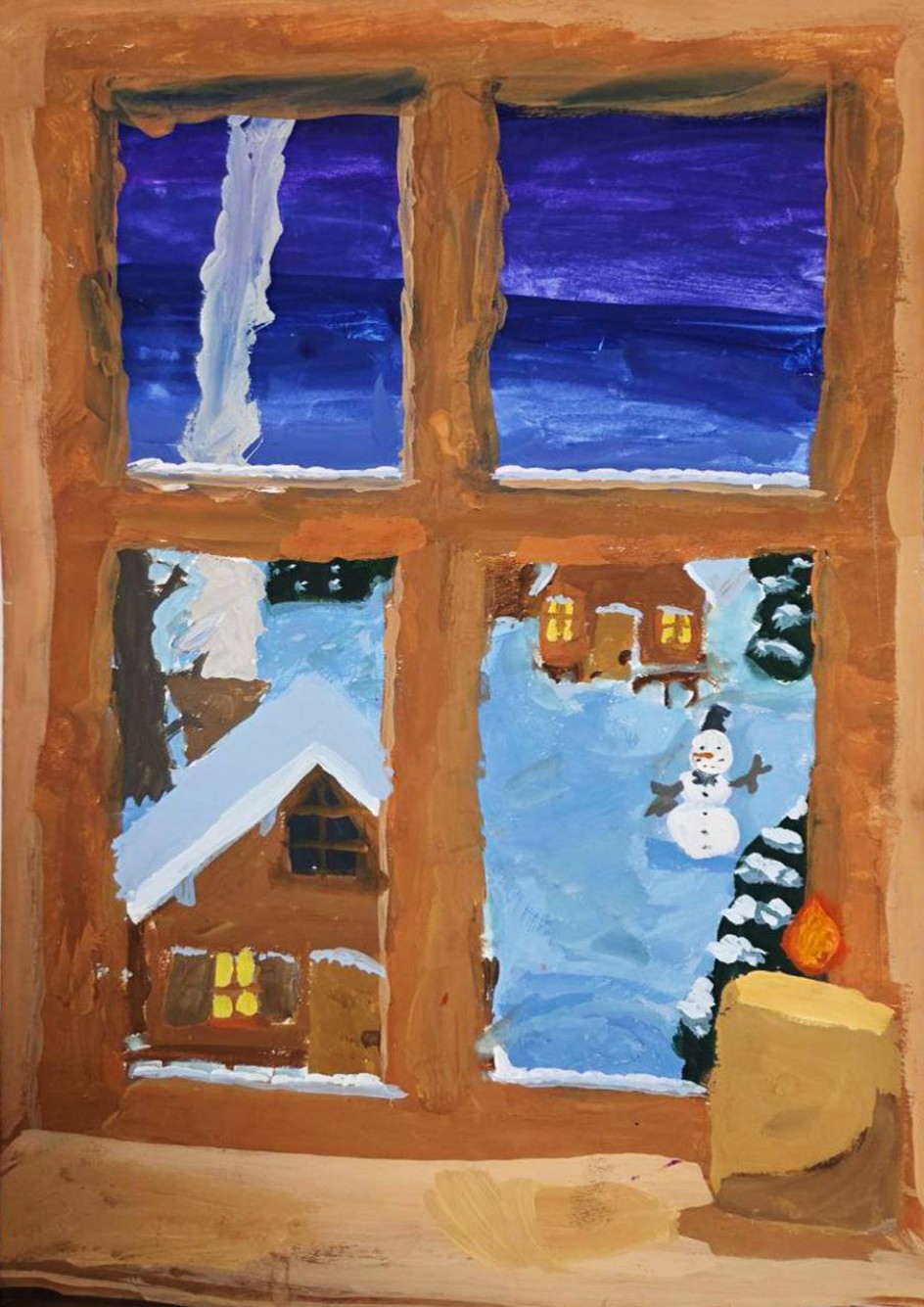 Вид из окна в деревне