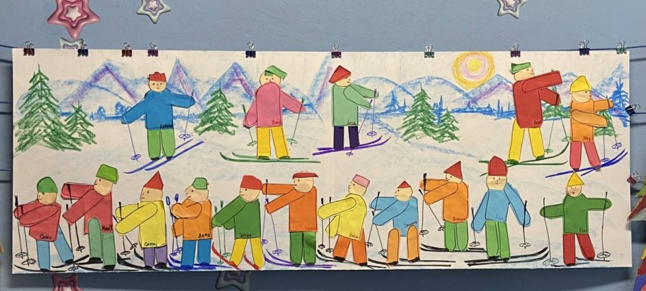 Группа «Звёздочка» на лыжной прогулке