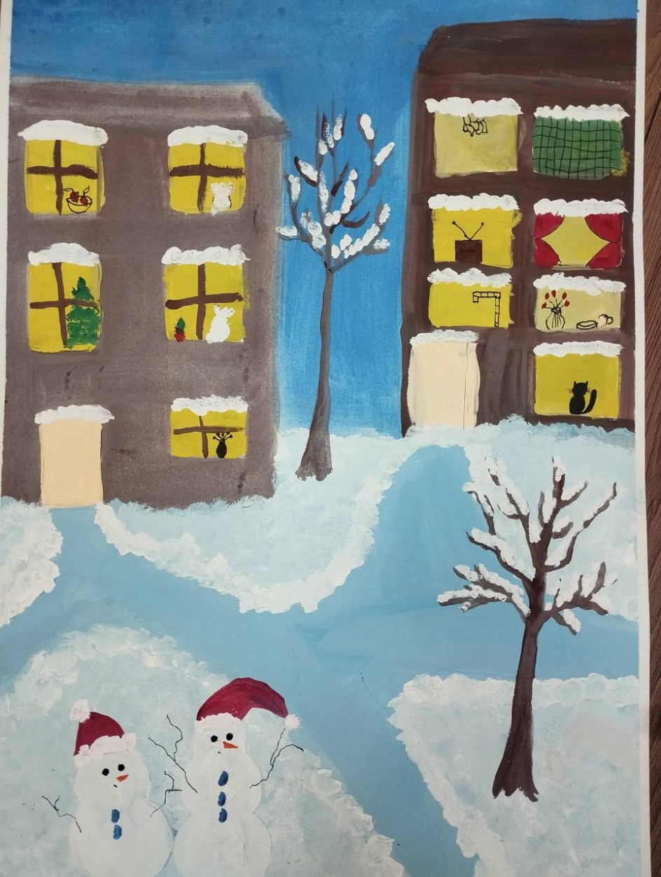 Заснеженный город