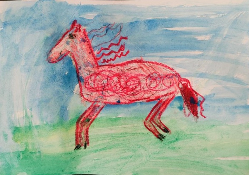 Красная лошадь