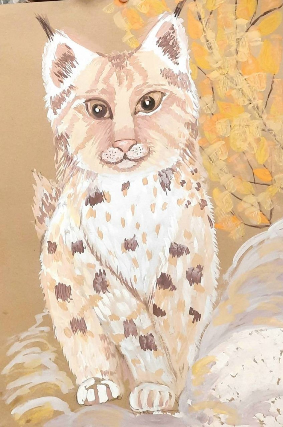 Рысь выходит на охоту.