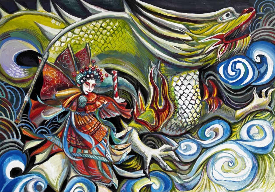 «Огненный дракон в танце с ветром»