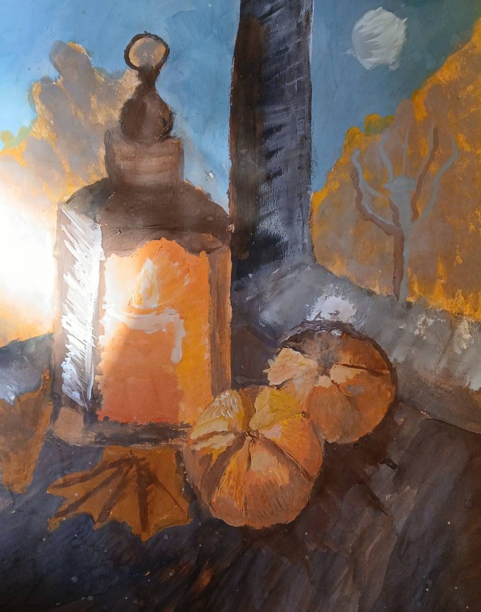 Натюрморт с фонарем