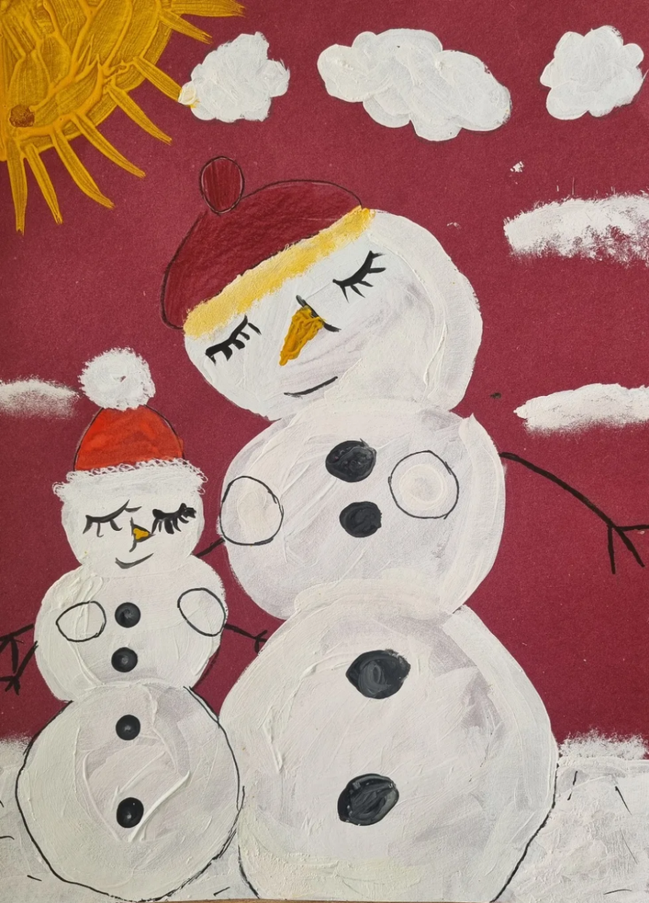 Снежная семья