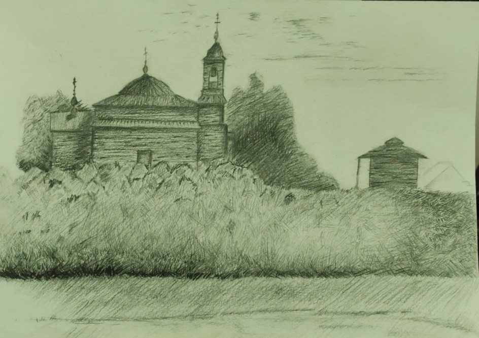 Эскиз с. Алдан, 1930 г. Копия.