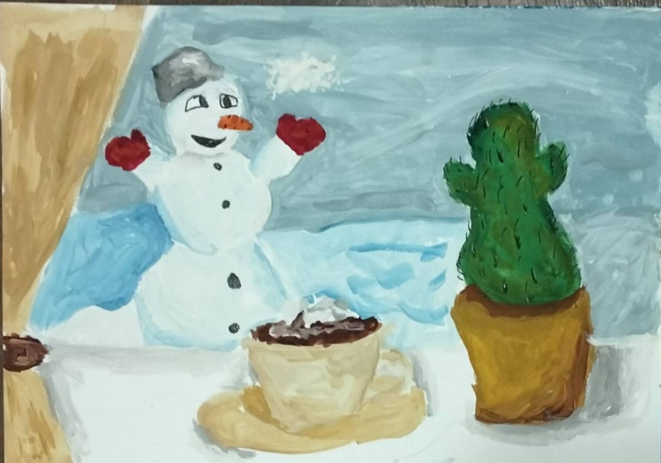 Кактус и Снеговик