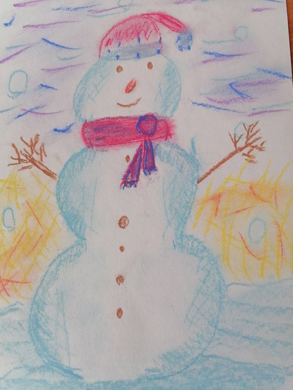 Вечерний снеговик