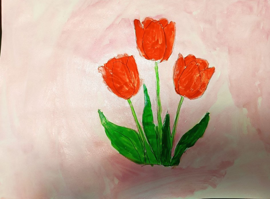 Красочный тюльпан