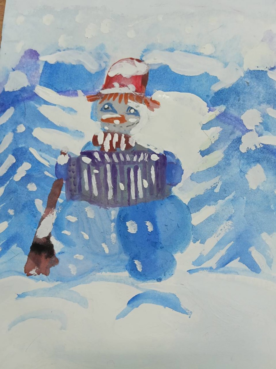 "Снеговик-гармонист"