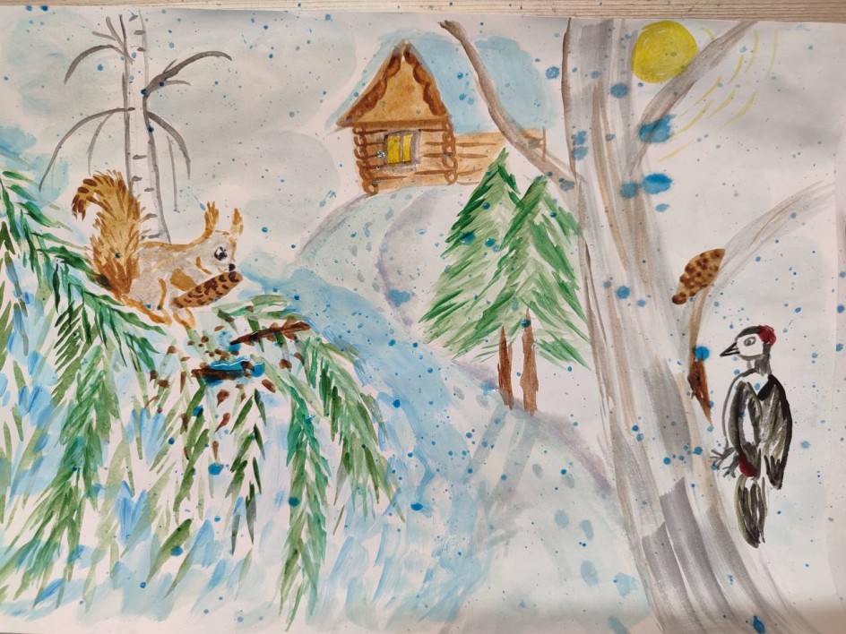 Зима искусница и белочка прелестница