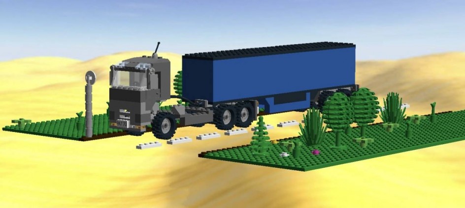 Фура на автостраде