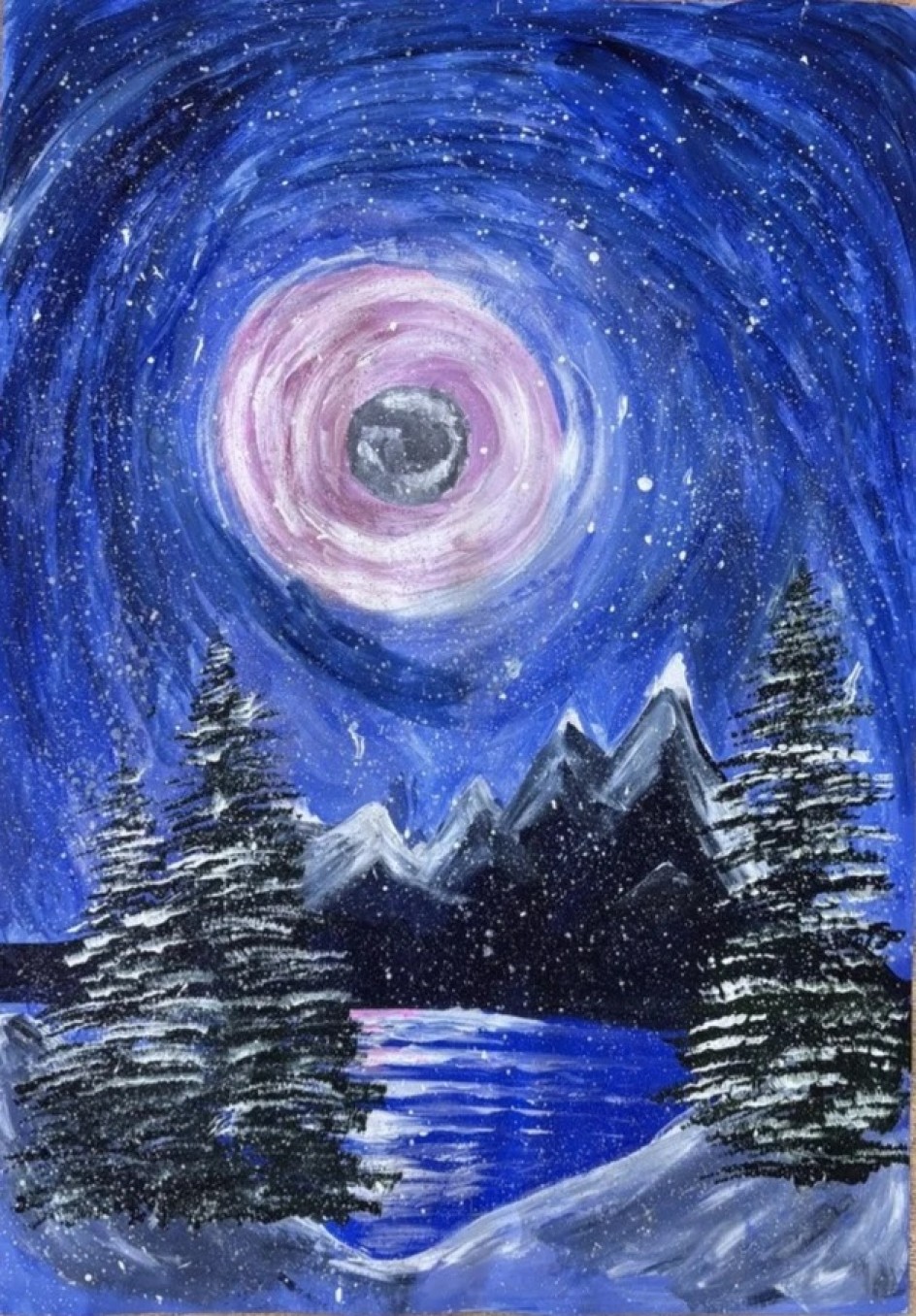 Зимняя ночь в лесу