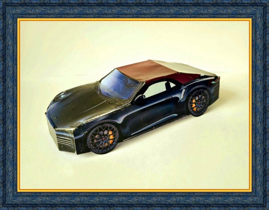 Чёрный Porsche Turbo S