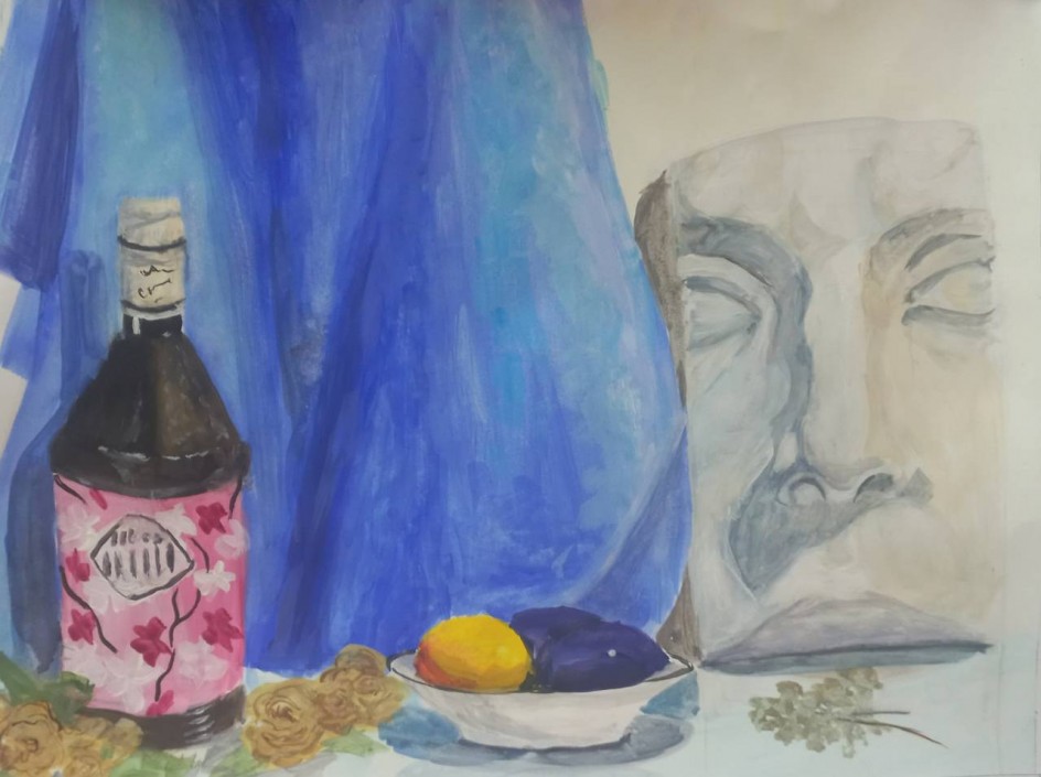 Натюрморт с гипсовой фигурой