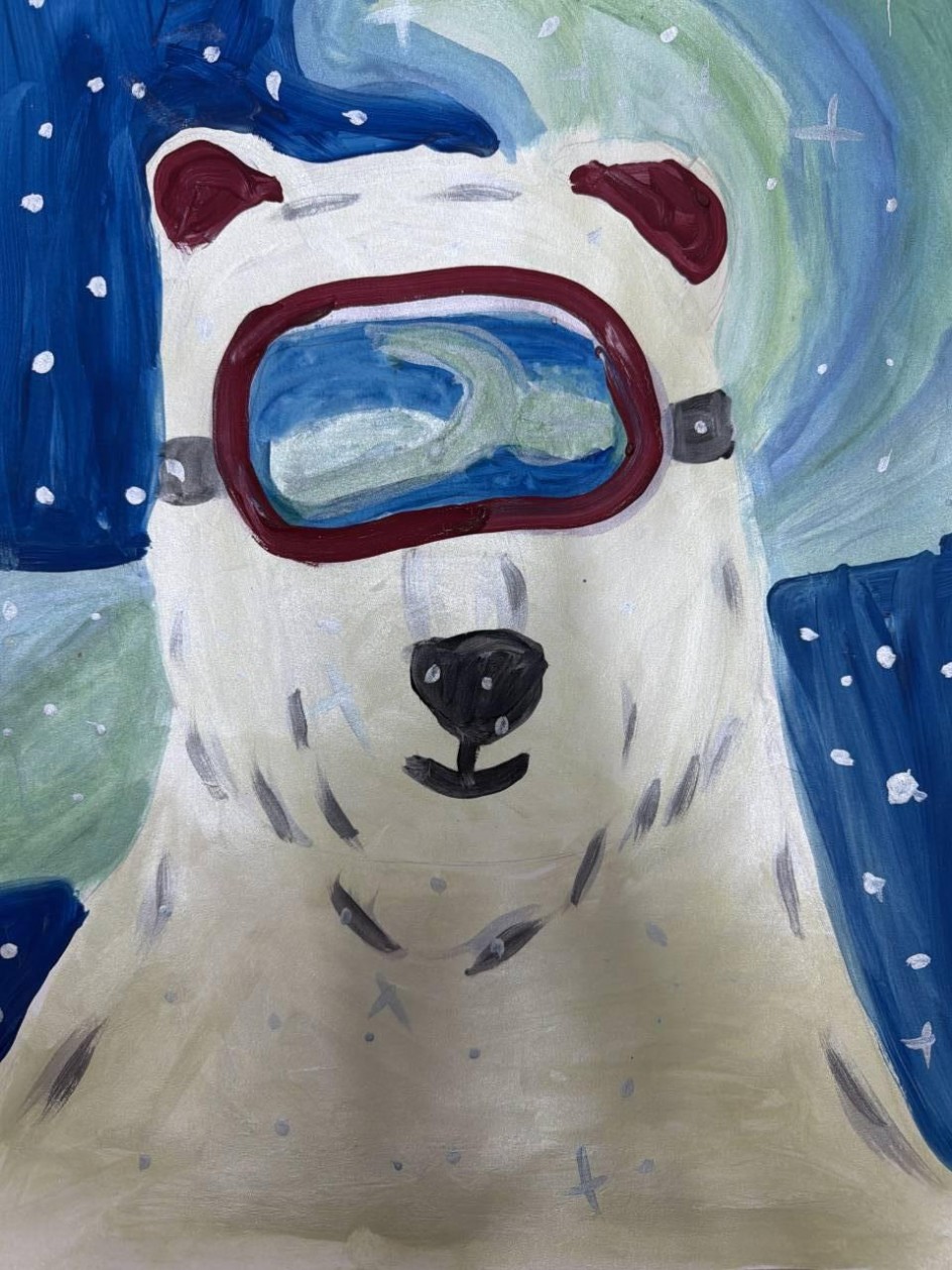 Сноубордический медвежонок