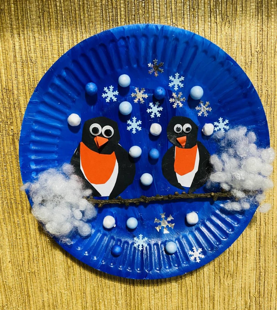 Птички под снегом