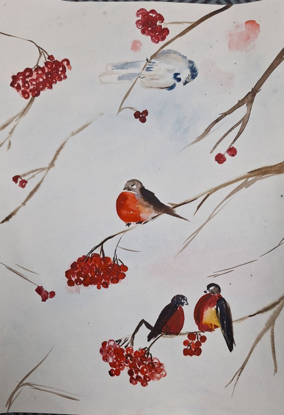 Птицы зимой