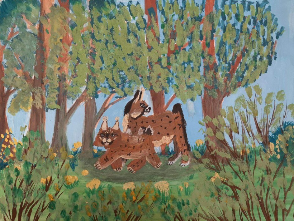 "Мама пришла" к рассказу "лесной котёнок"