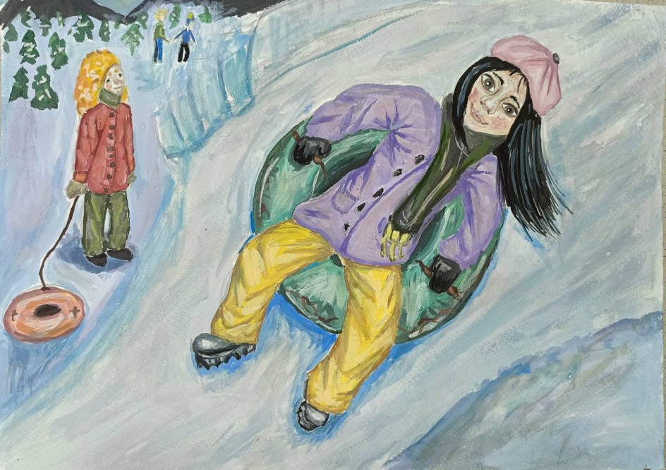 "На ватрушке"