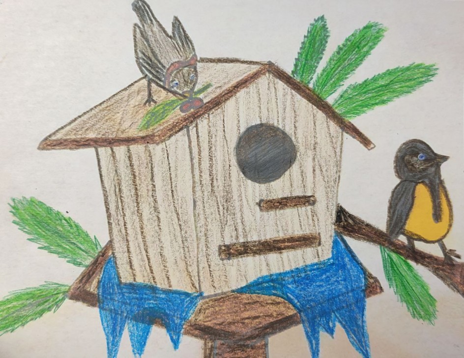 «Синицы и воробьи: дружеский визит»