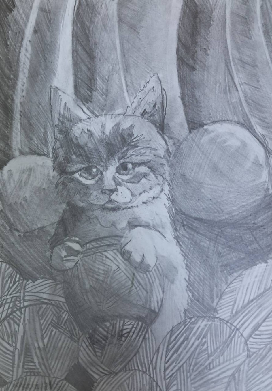 Котёнок среди клубков