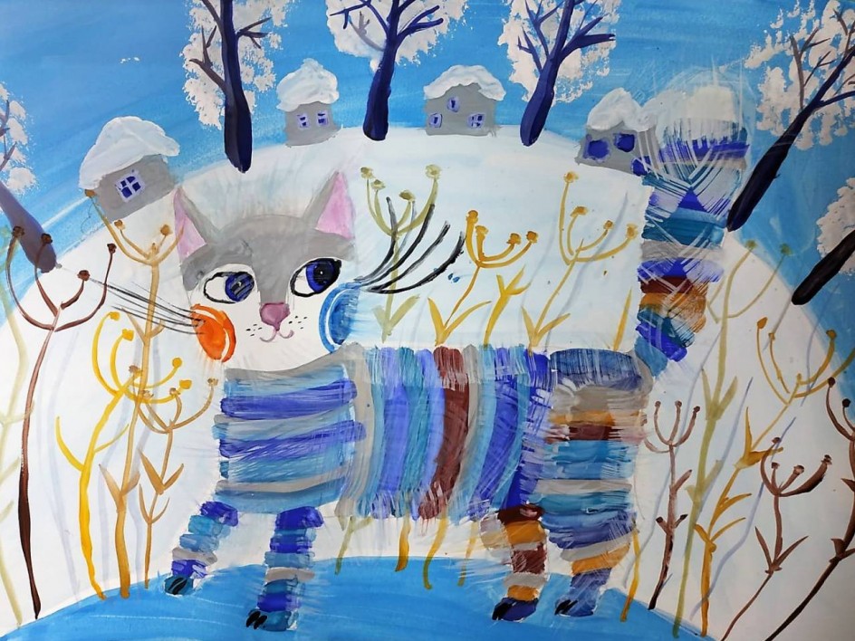 За деревней бродит кот