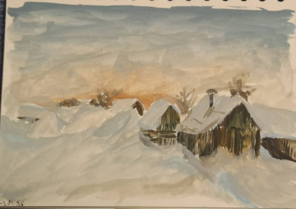 Зимняя деревня