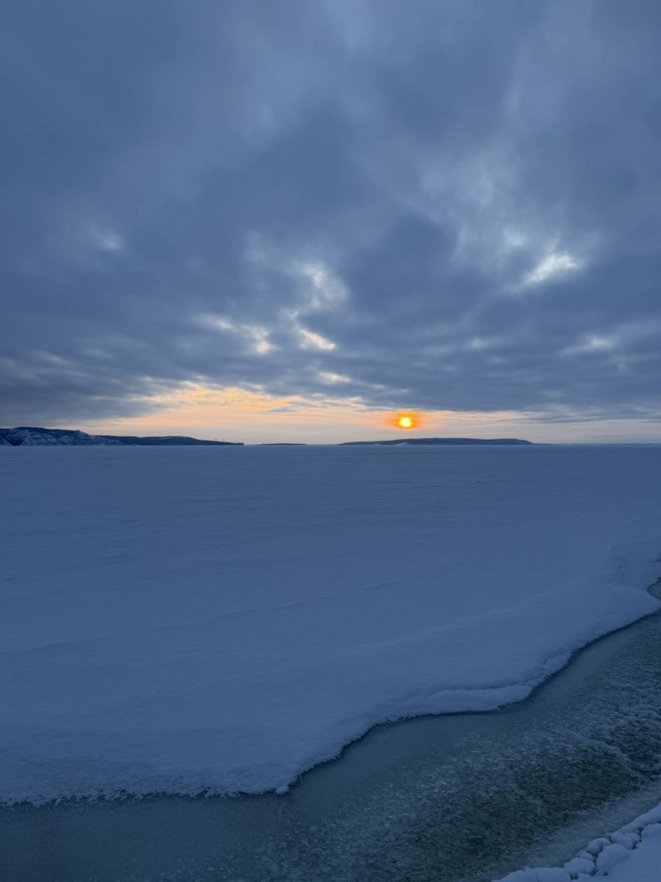 Зимняя река Волга