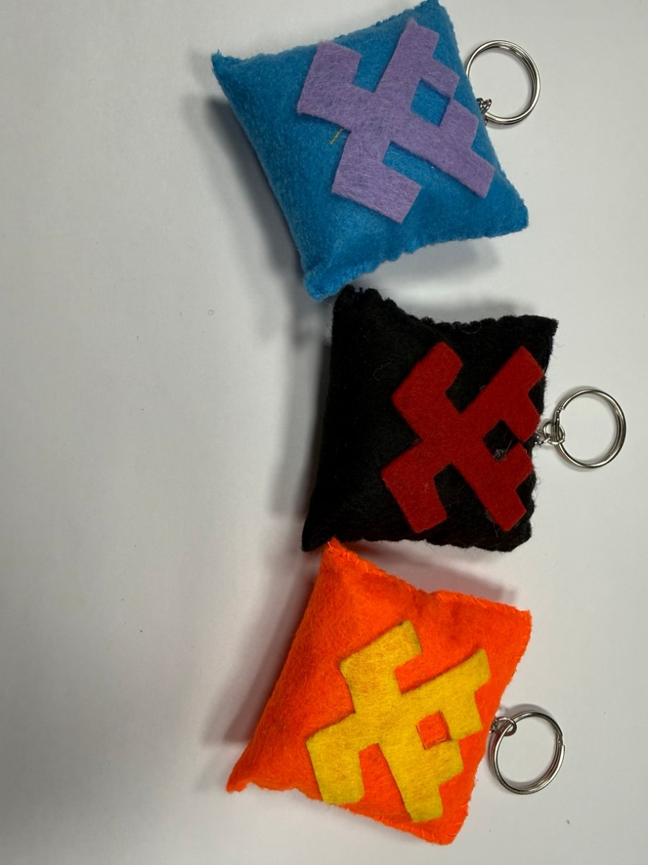 Набор брелоков из фетра с ненецким орнаментом