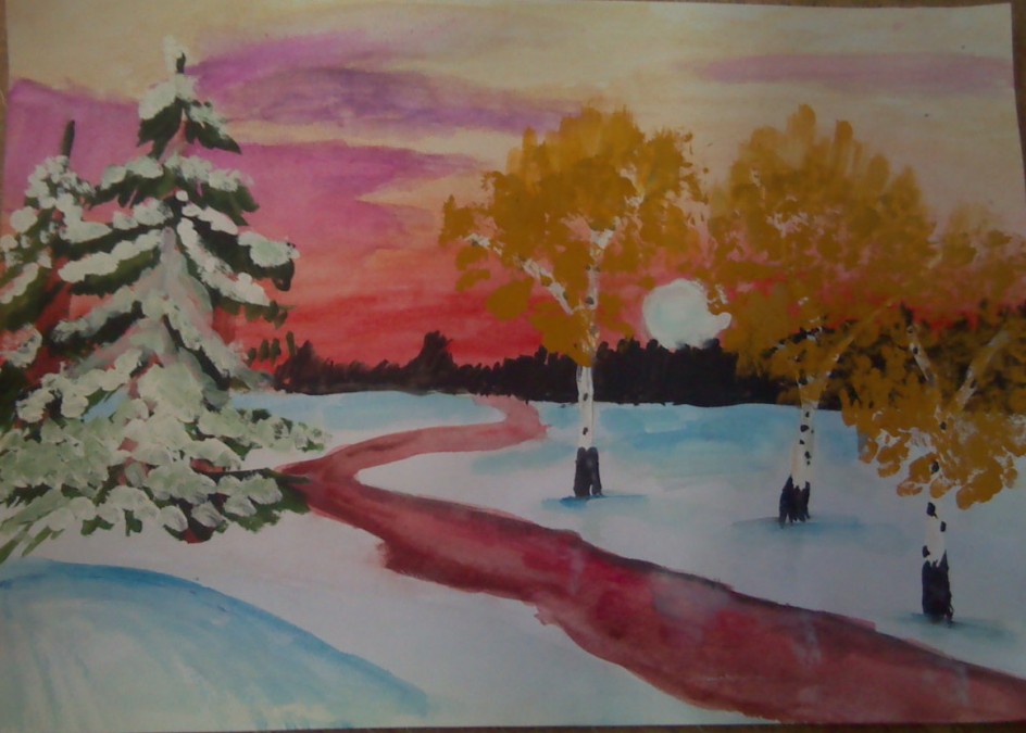 Пейзаж с речкой