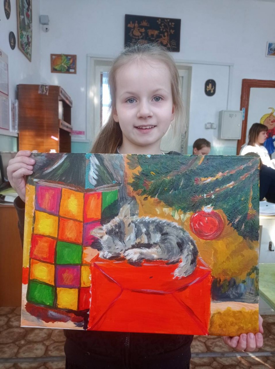 "Котенок под ёлочкой"