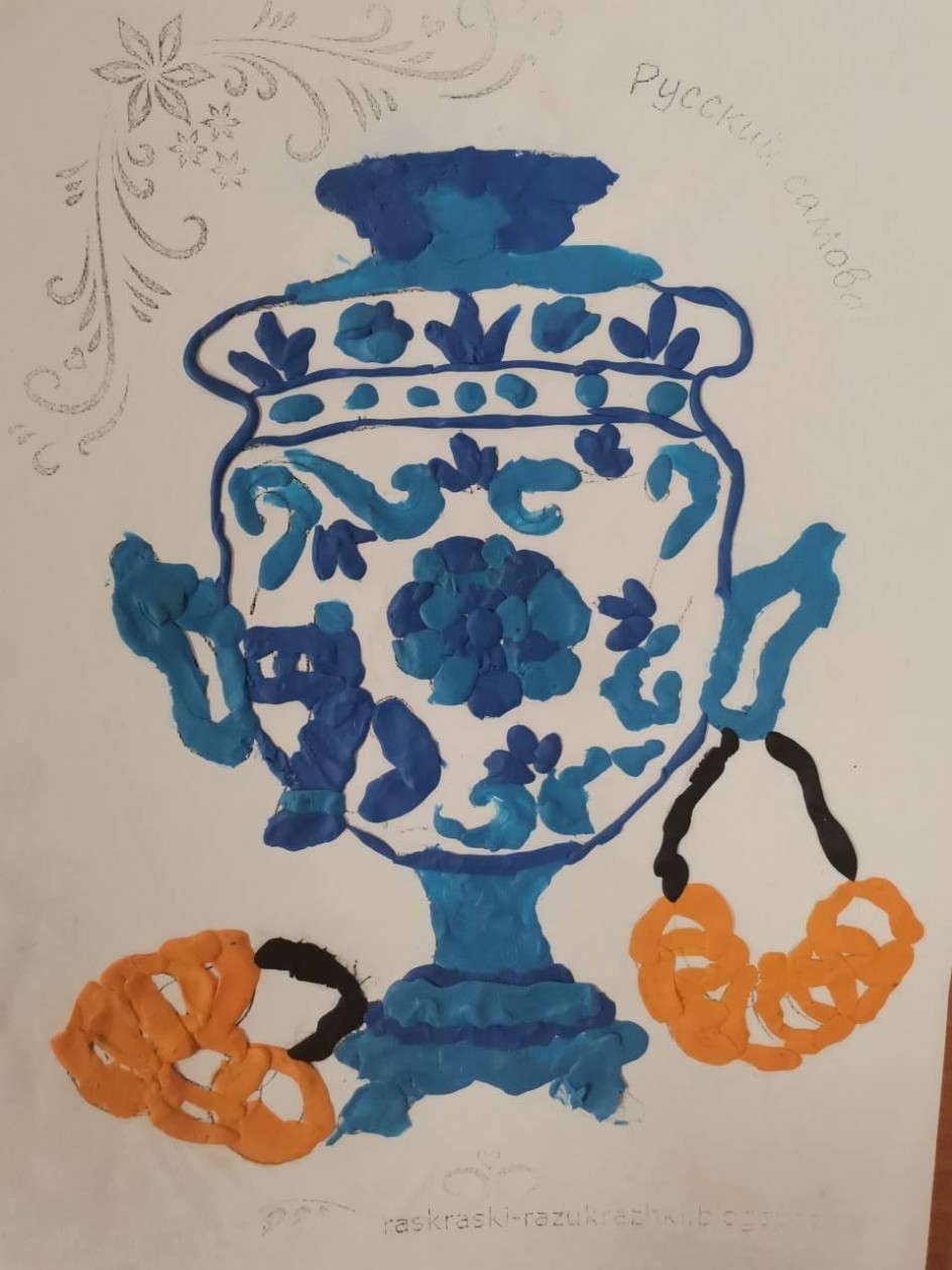 Самовар гжель