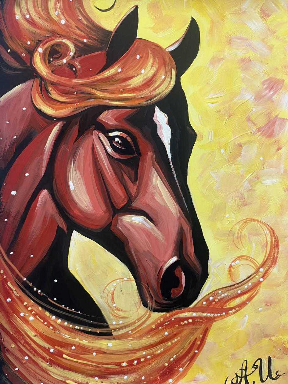 Символ года огненная лошадь.