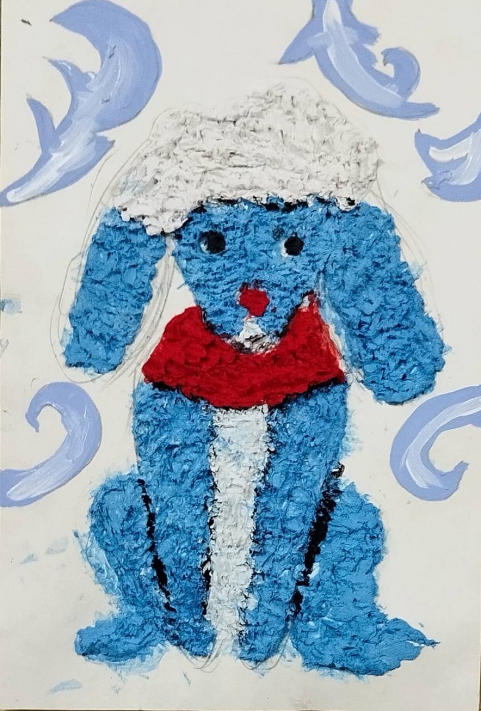 "Голубой щенок в морозной сказке"