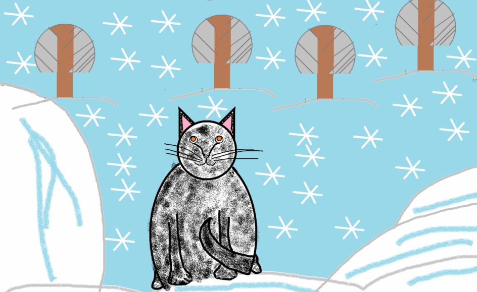 Котик в лесу