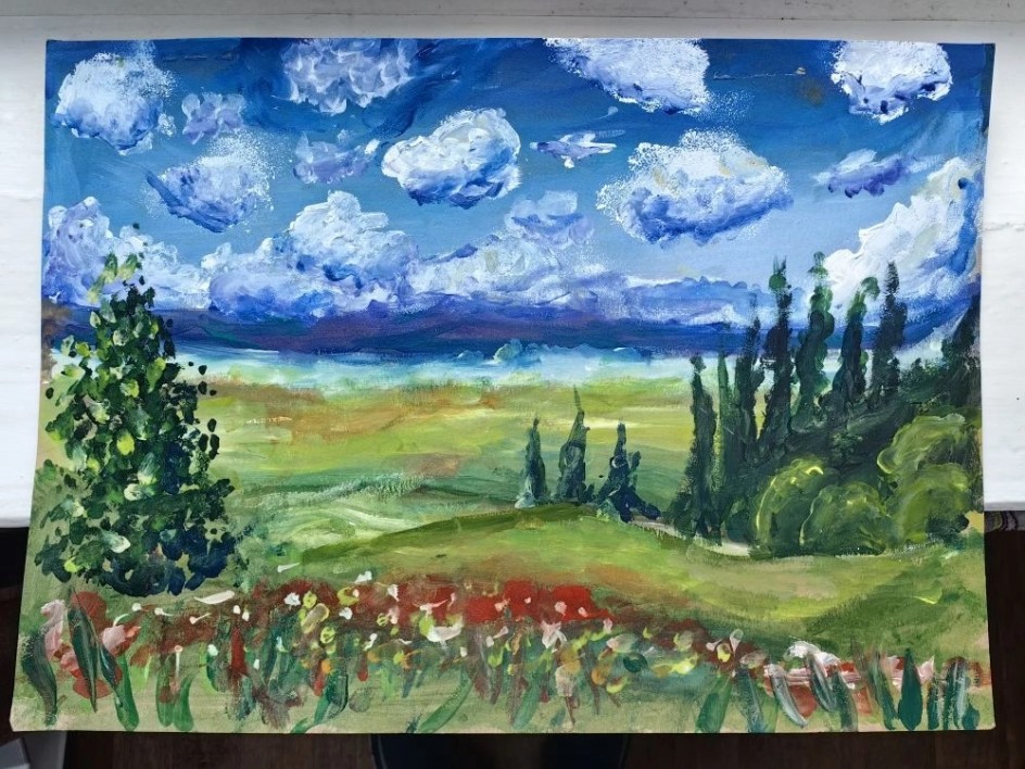 В дали дождь