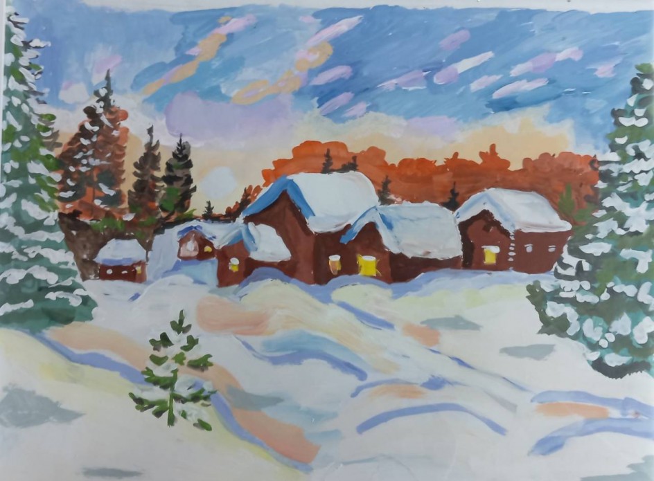 Зима в деревне