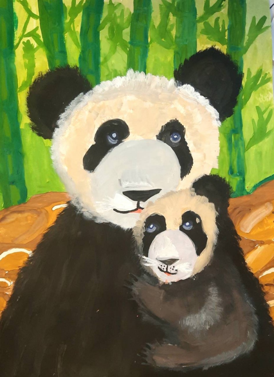 Мама панда.