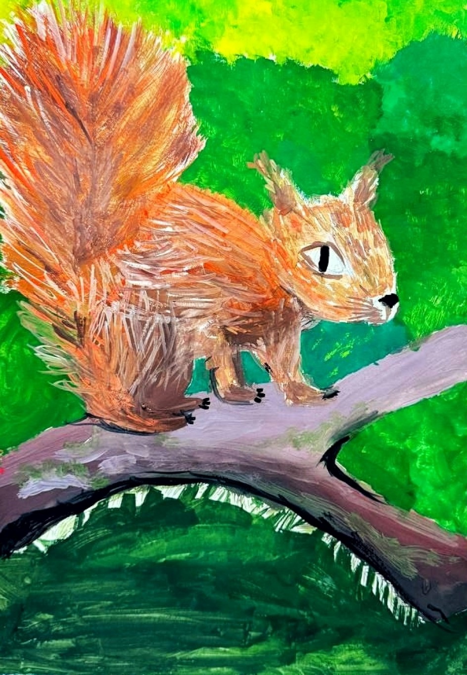 Белочка на веточке