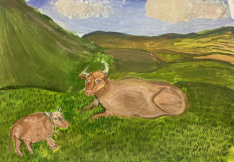 На пастбище