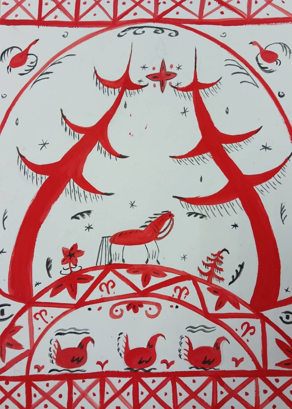 Мезенская роспись