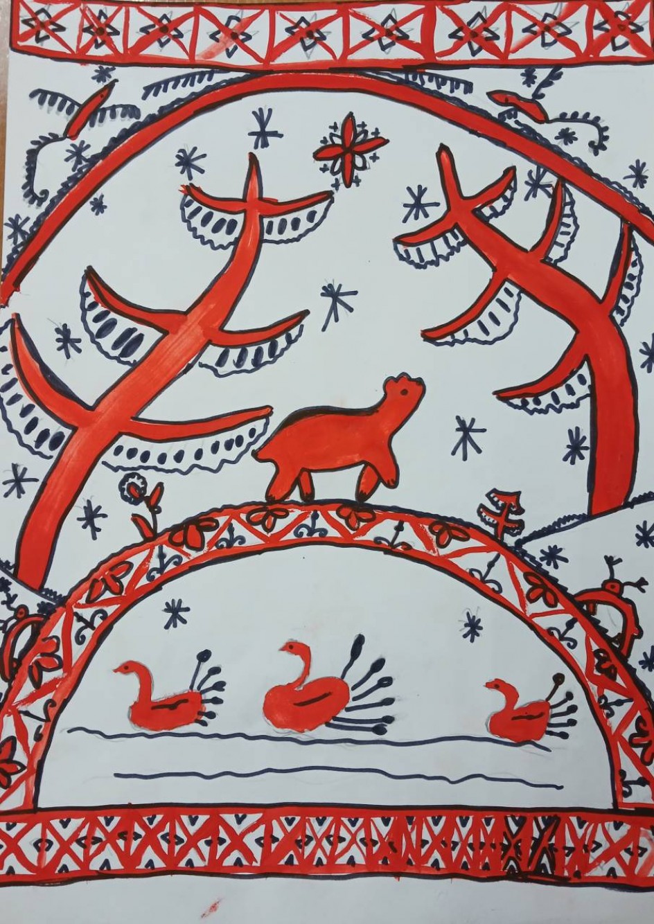 Мезенская роспись