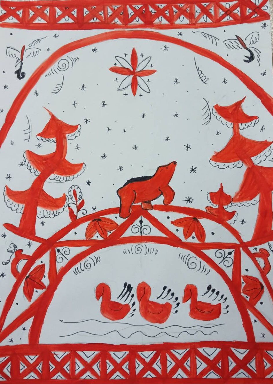 Мезенская роспись