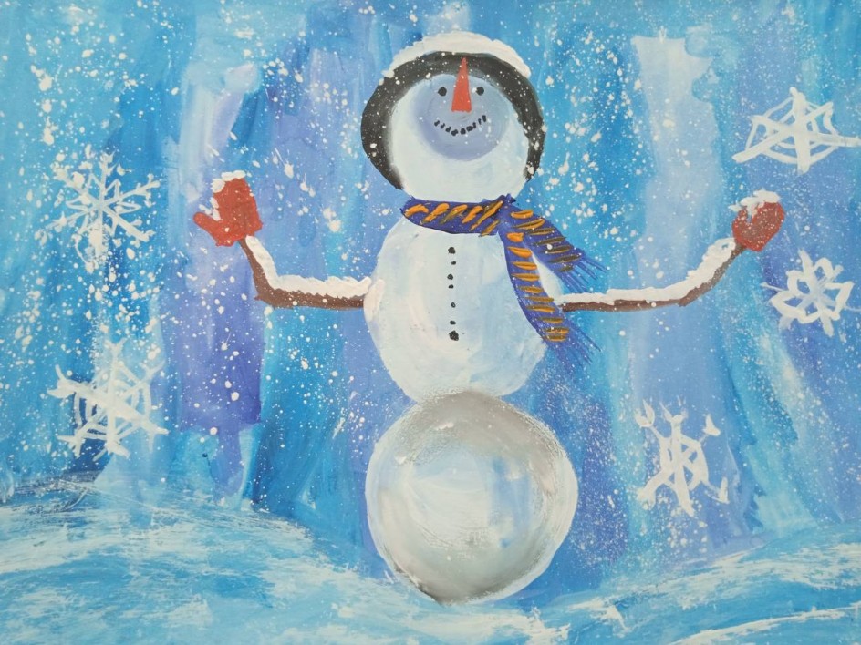 Весёлый  снеговик